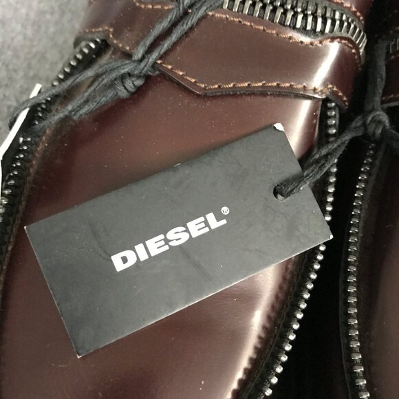 NWT Men\'s Sz EU 43 US 10 Diesel EDGEKORE D-Whiper Brown Cordovan Leather Loafers main image 4